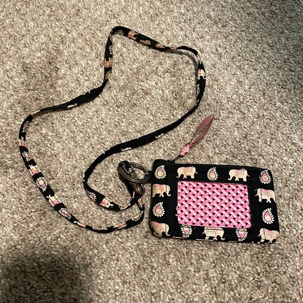 Vera Bradley lanyard with card holder